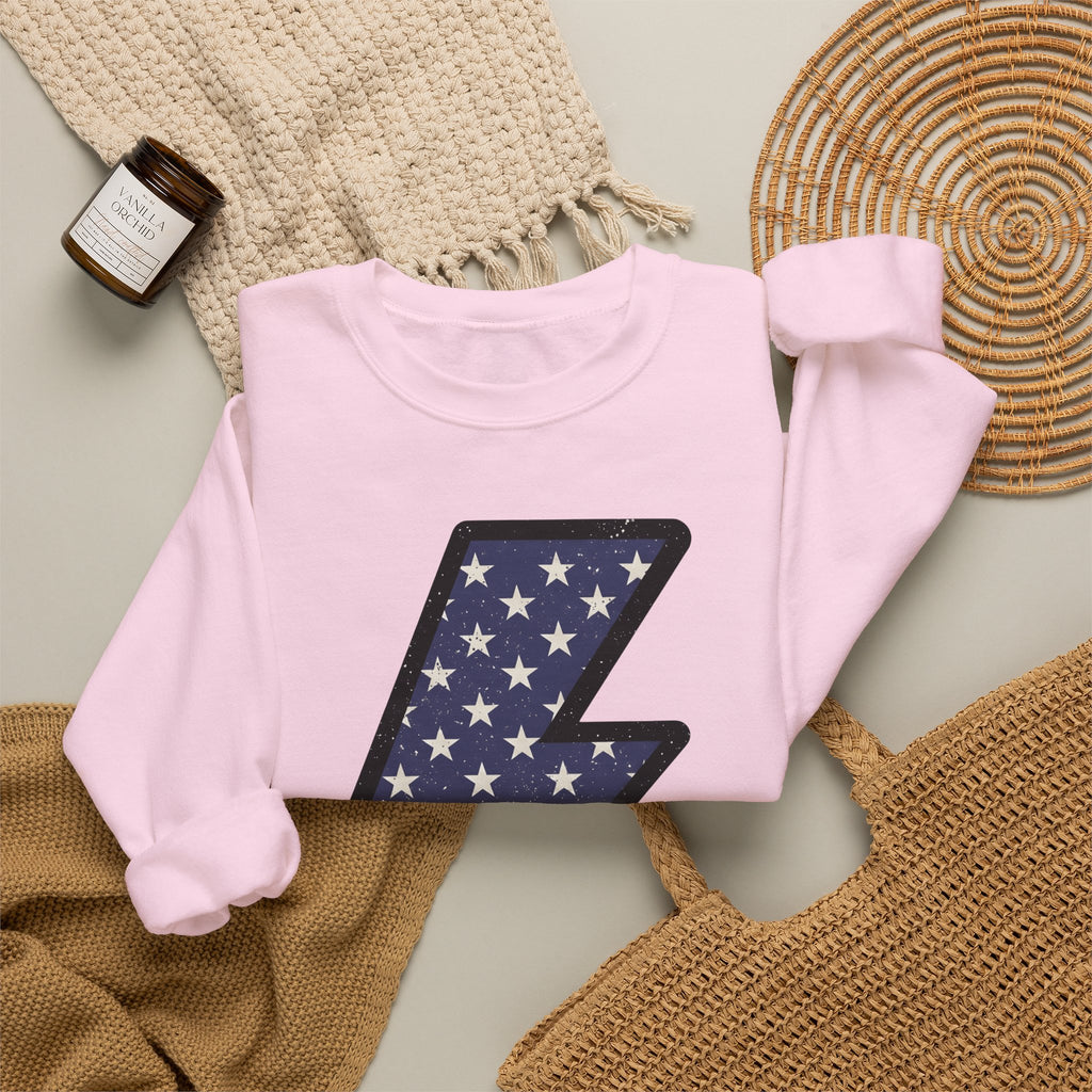 Electric Bolt Sweatshirt 4th Of July Freedom Gift Women Rustic Sweatshirt Lightning Sweatshirt Independence Fan Vintage Sweatshirt Liberty Graphic Nostalgic