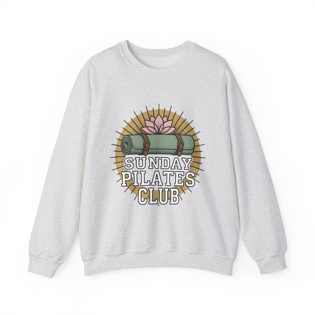 Fitness Mat Sweatshirt Pilates Lifestyle Gift Women Ethnic Sweatshirt Yoga Mat Sweatshirt Pilates Enthusiast Tribal Sweatshirt Wellness Graphic Classic Sacred