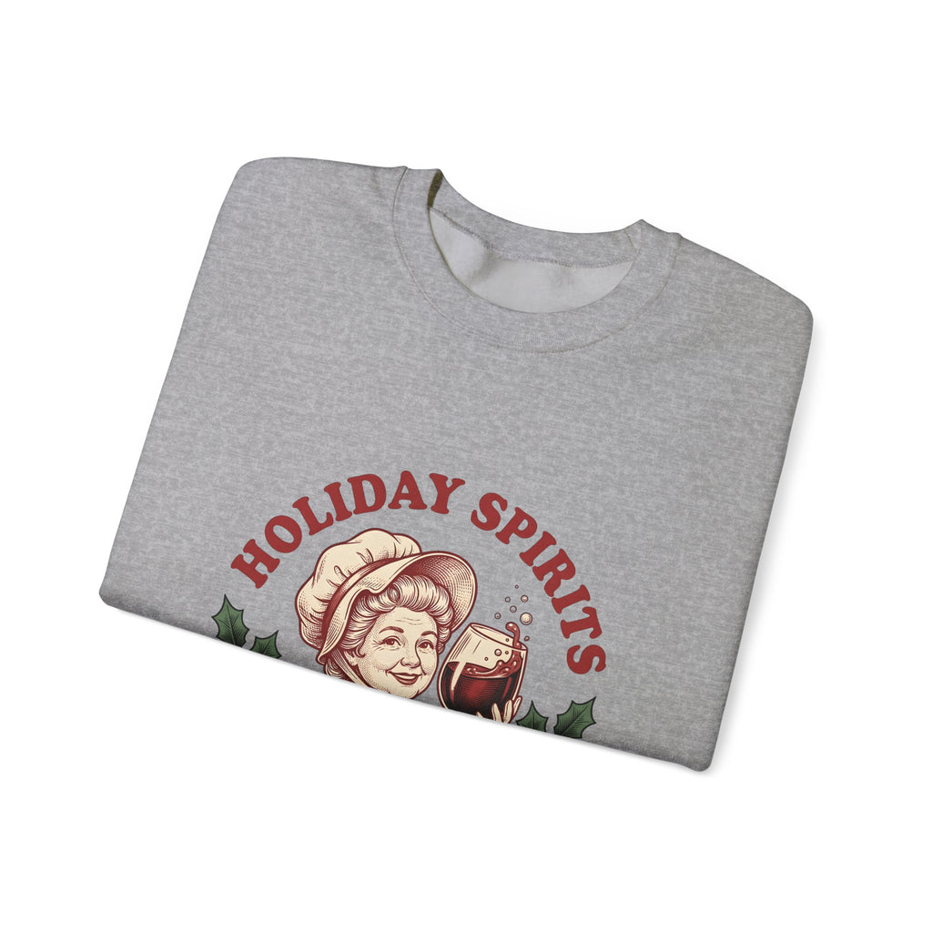 Cheerful Woman Wine Sweatshirt Christmas Fun Gift Women Cartoon Sweatshirt Wine Sweatshirt Xmas Fan Comic Sweatshirt Humor Graphic Line Art Winter Greenery