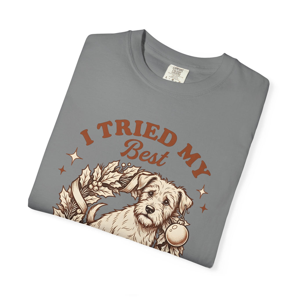 Dog Garland T-Shirt Christmas Pets Gift Women Classic T-Shirt Dog Swag T-Shirt Xmas Fan Doggy Graphic T-Shirt Doodle Bauble T-Shirt