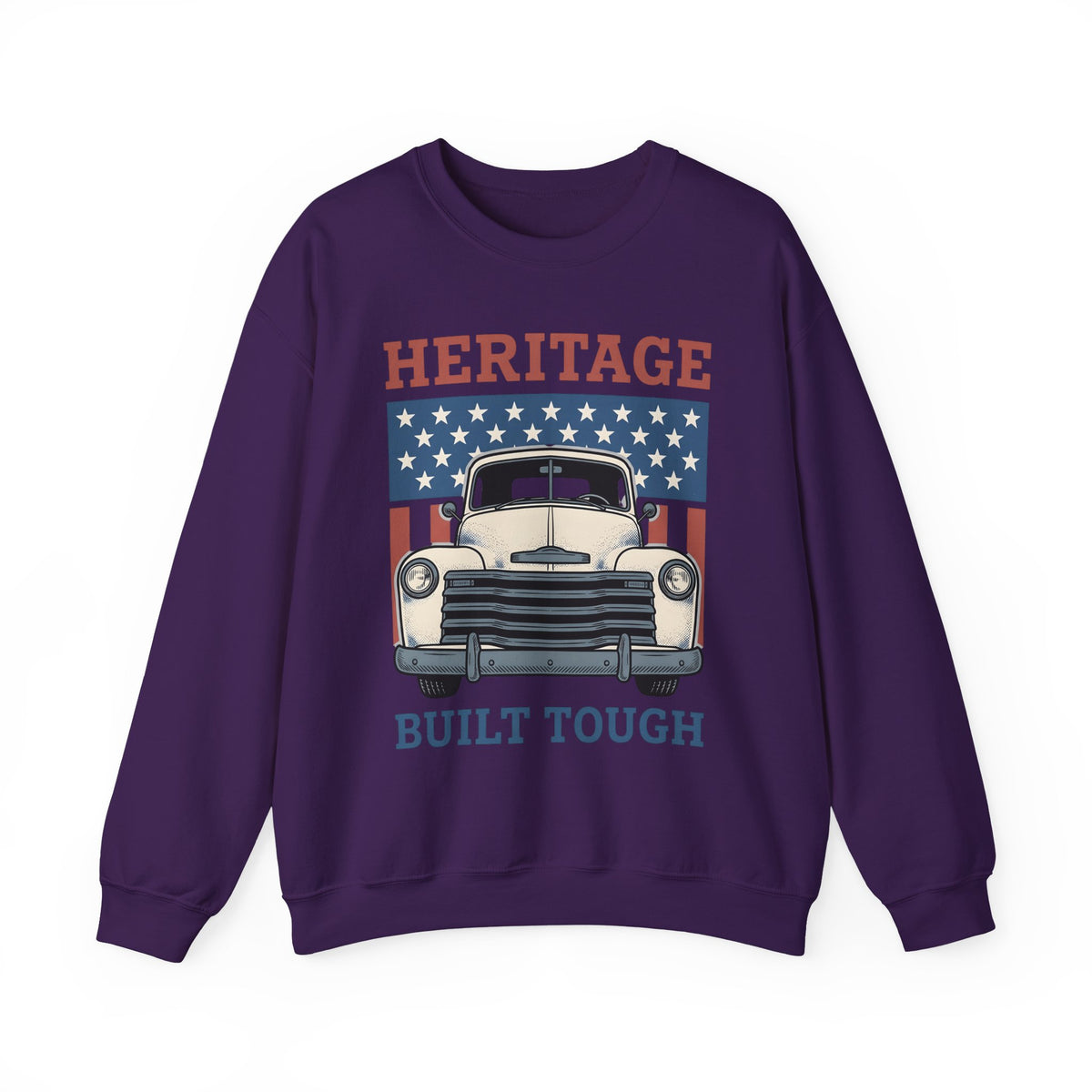 Antique Lorry Sweatshirt America Liberty Gift Women Retro Sweatshirt Truck Sweatshirt Patriot Enthusiast Vintage Sweatshirt Freedom Graphic Line Art Flag