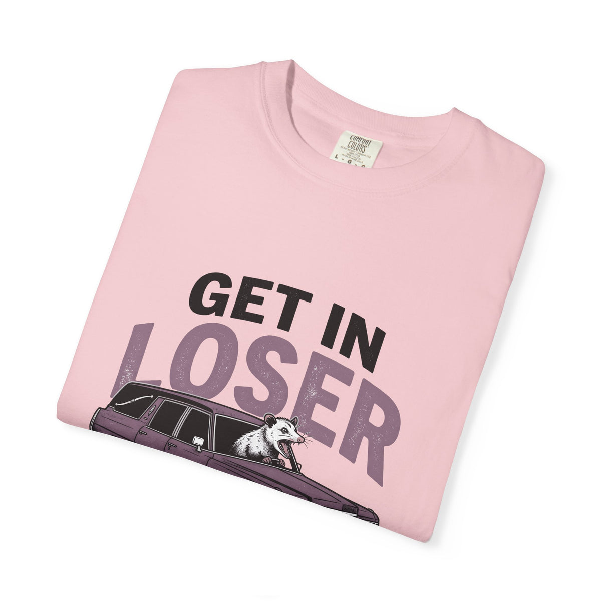 Opossum Hearse T-Shirt Funny Critter Gift Women Historic T-Shirt Hearse T-Shirt Humor Fan Vintage T-Shirt Animal Graphic Classic Automobile T-Shirt
