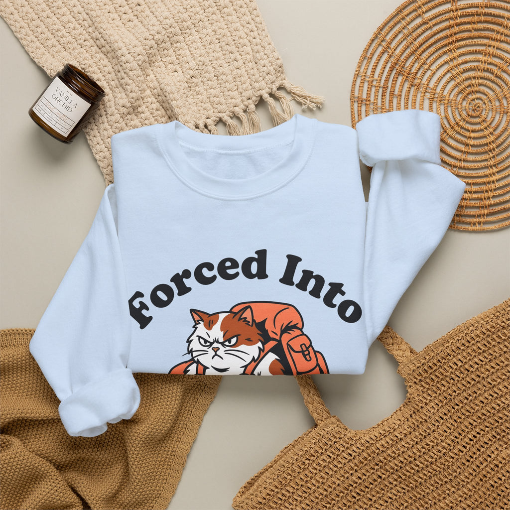 Hiking Cat Sports Activities Adventure Gift Cartoon Kitty Athlete Enthusiast Comic Exploration Sweatshirt