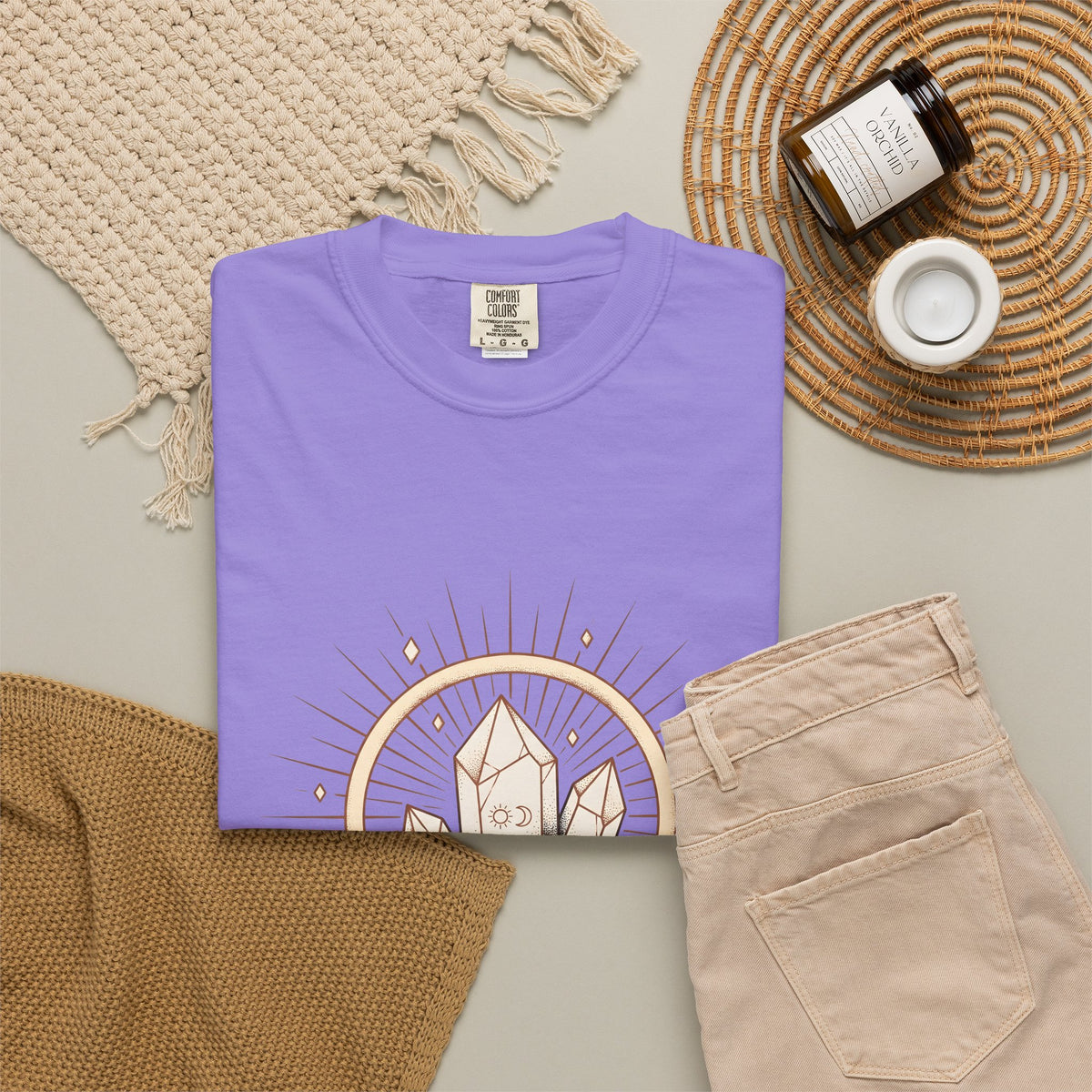 Quartz Cluster T-Shirt Boho Chic Mystic Gift Women Bohemian T-Shirt Crystal Cluster T-Shirt Boho Fan Hippie T-Shirt Spiritual Graphic Shabby Chic