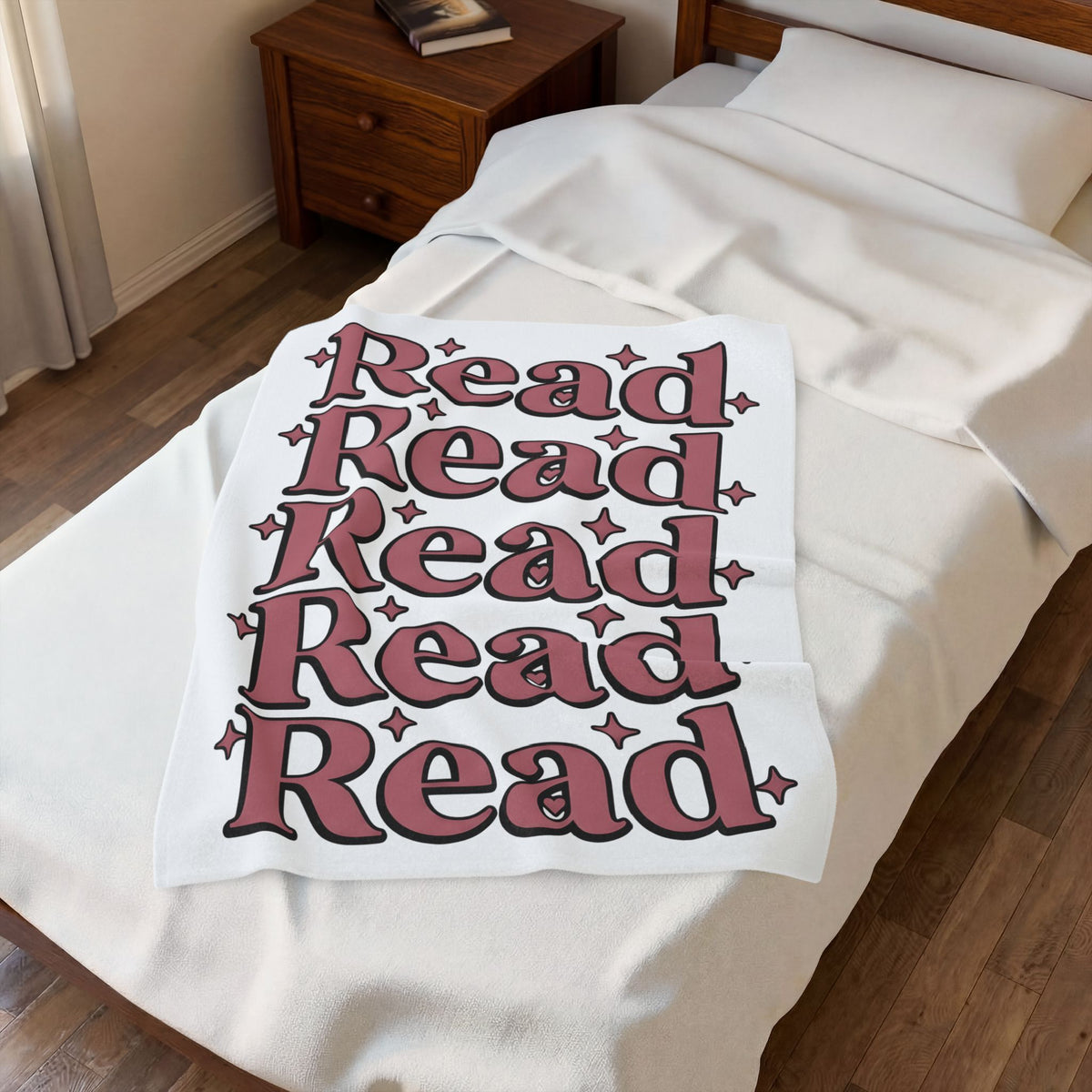 Stacked Lettering Blanket Book Instructor Gift Women Block Letters Blanket Typography Blanket Bibliophile Enthusiast Typography Blanket Teacher