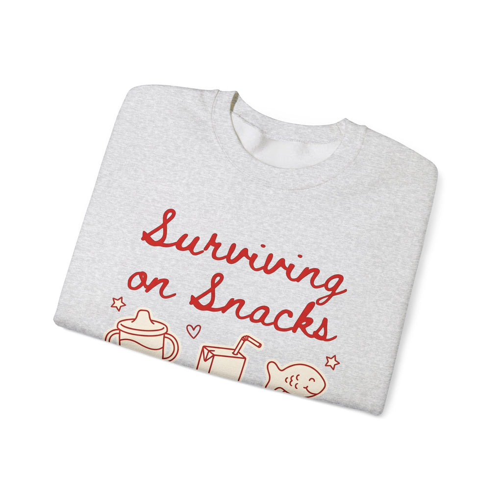 Snack Sketches Sweatshirt Moms Parenting Gift Women Fun Sweatshirt Food Illustrations Sweatshirt Motherhood Fan Cute Graphic Parenting Graphic Clean Teddy