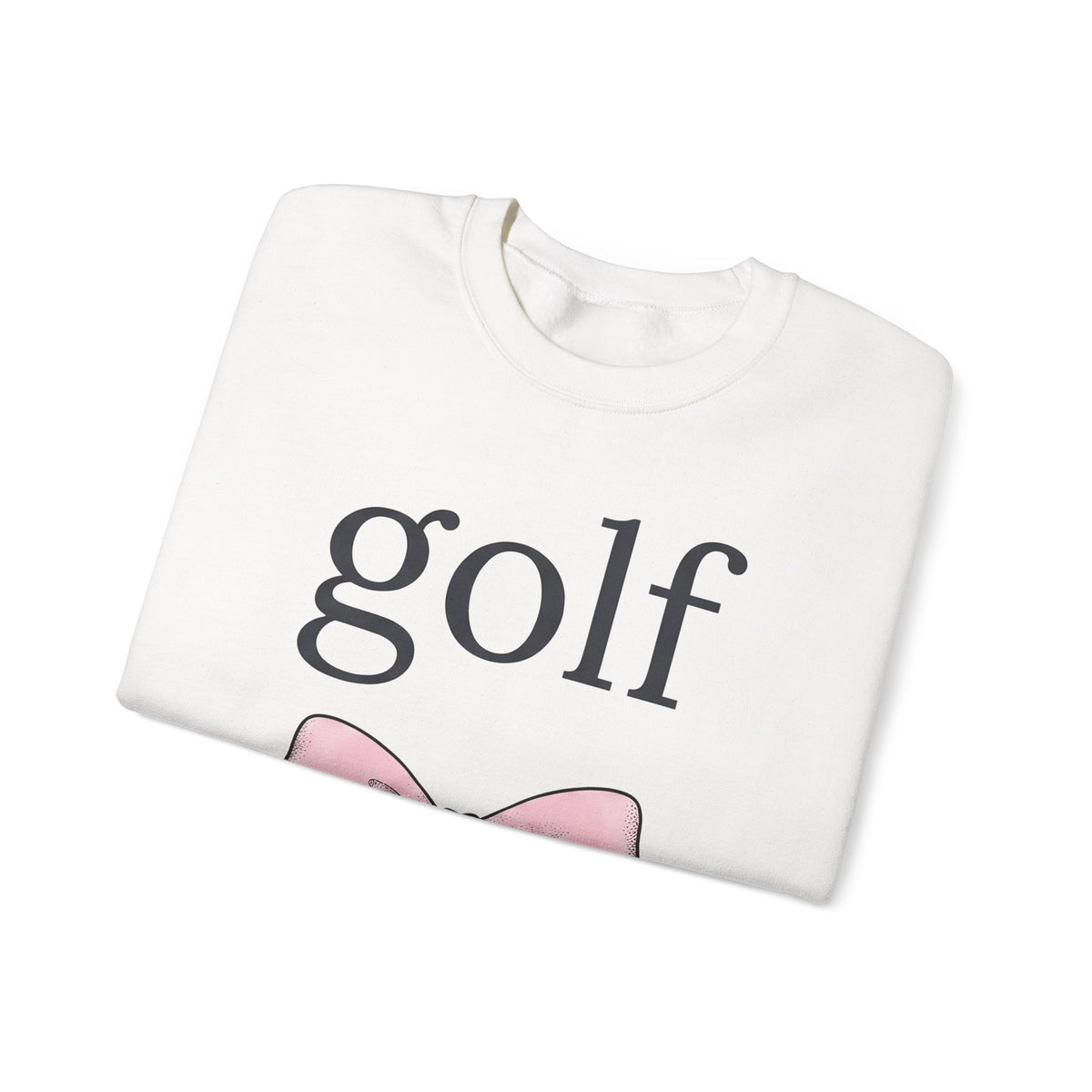 Magenta Bow Sweatshirt Golf Vibe Gift Women Contemporary Sweatshirt Bow Tie Sweatshirt Golfer Fan Modern Sweatshirt Atmosphere Graphic Doodle Strip Sweatshirt