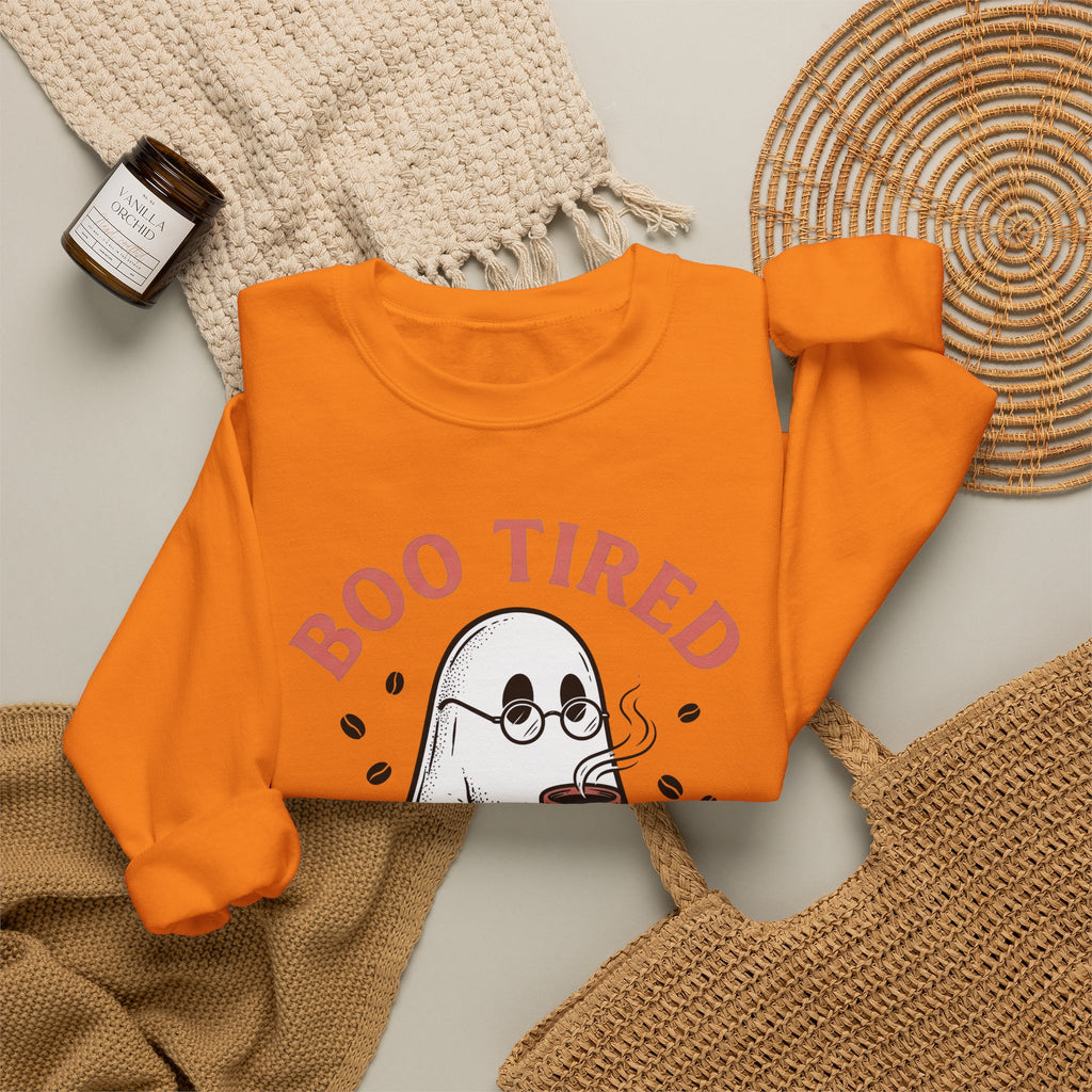 Ghost Brew Sweatshirt Halloween Latte Gift Women Line Art Sweatshirt Spirit Sweatshirt Horror Fan Spectral Sweatshirt Coffee Graphic Comic Tea Cup Sweatshirt