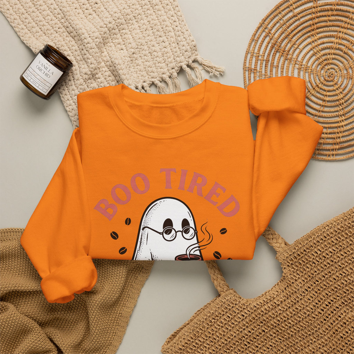 Ghost Brew Sweatshirt Halloween Latte Gift Women Line Art Sweatshirt Spirit Sweatshirt Horror Fan Spectral Sweatshirt Coffee Graphic Comic Tea Cup Sweatshirt
