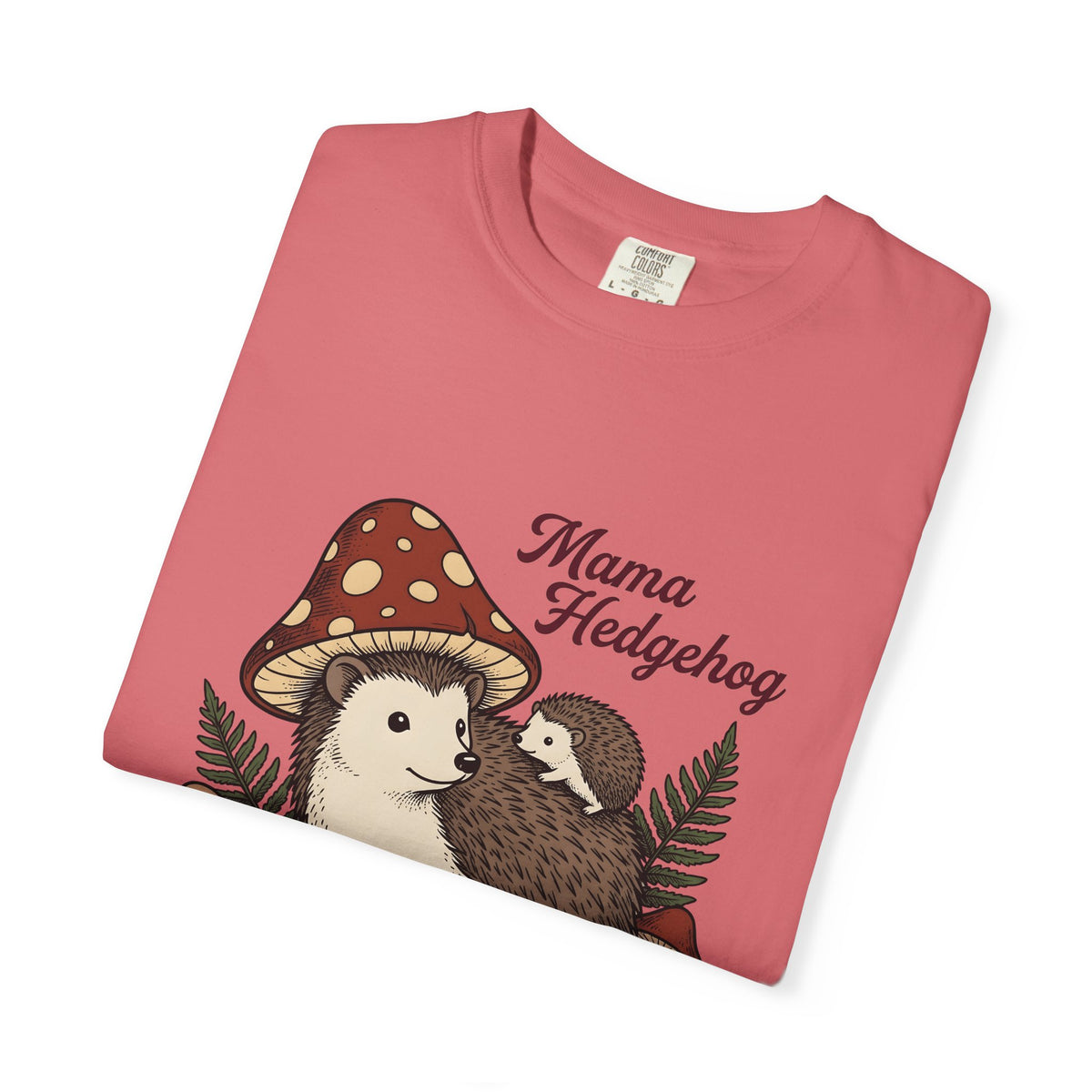Hedgehog Group T-Shirt Moms Wildlife Gift Women Forest T-Shirt Porcupine T-Shirt Mother Fan Woodland T-Shirt Animal Graphic Retro Toadstools T-Shirt