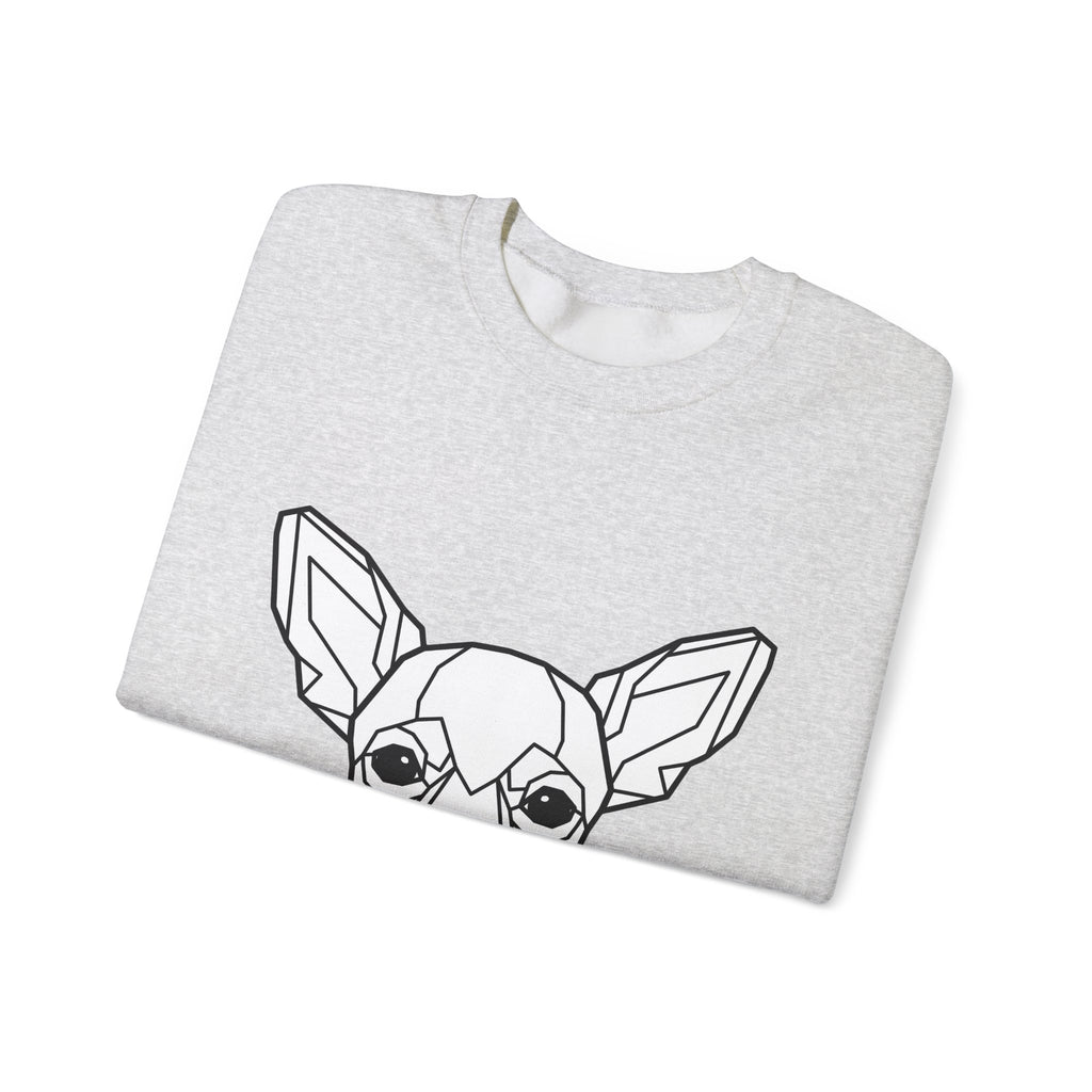 Chihuahua Puppy Sweatshirt Dog Animal Gift Women Abstract Sweatshirt Puppy Sweatshirt Dog Fan Canine Graphic Dog Illustration Line Art Head Sweatshirt