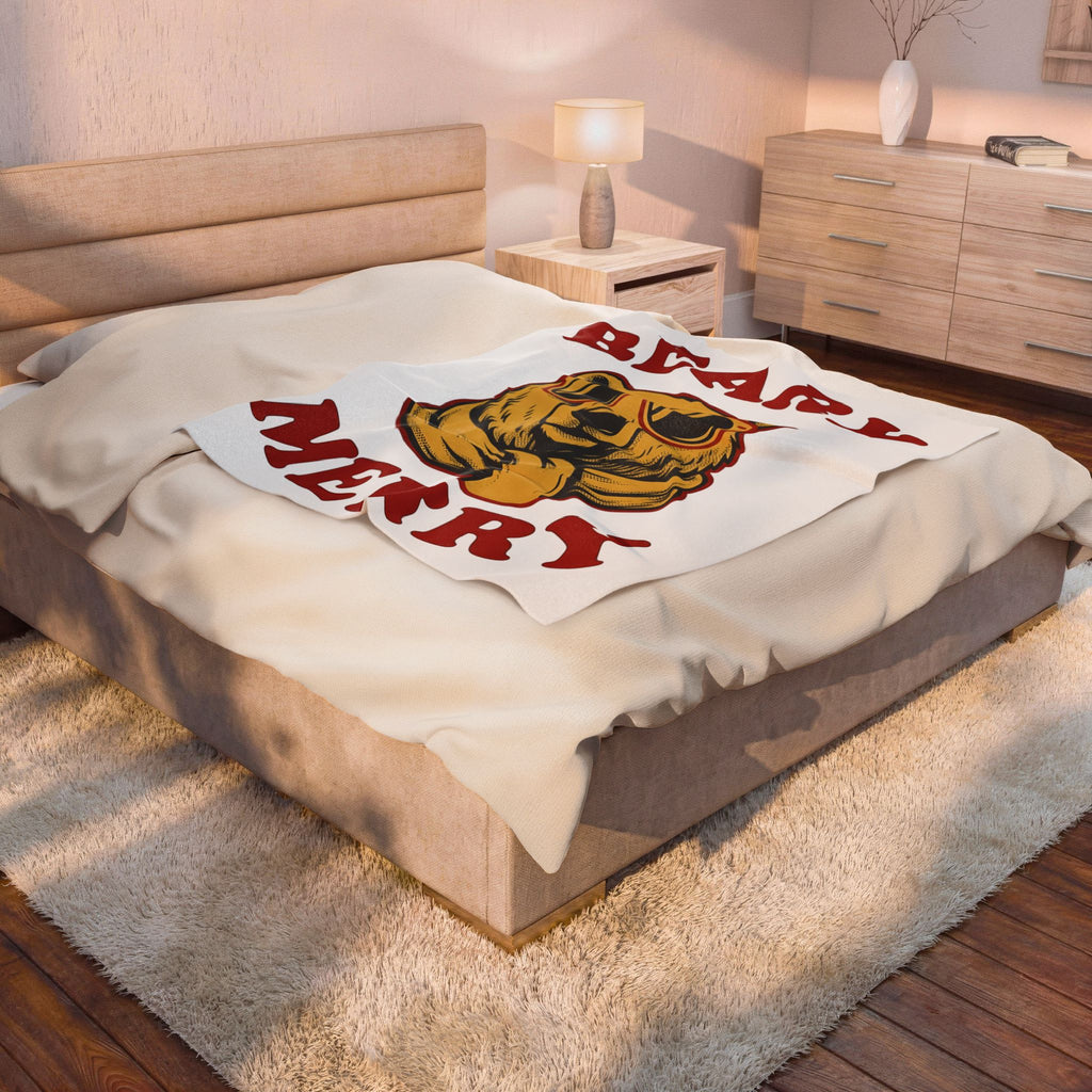 Bear Shades Blanket Christmas Wildlife Gift Women Comic Blanket Teddy Blanket Xmas Fan Cartoon Blanket Animal Graphic Retro Neck Wrap Blanket