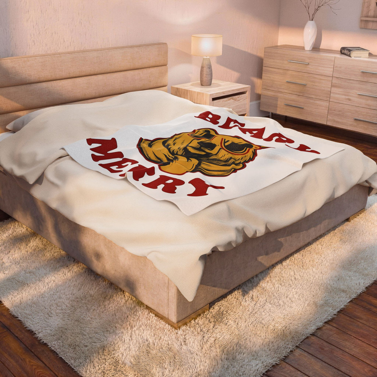 Bear Shades Blanket Christmas Wildlife Gift Women Comic Blanket Teddy Blanket Xmas Fan Cartoon Blanket Animal Graphic Retro Neck Wrap Blanket