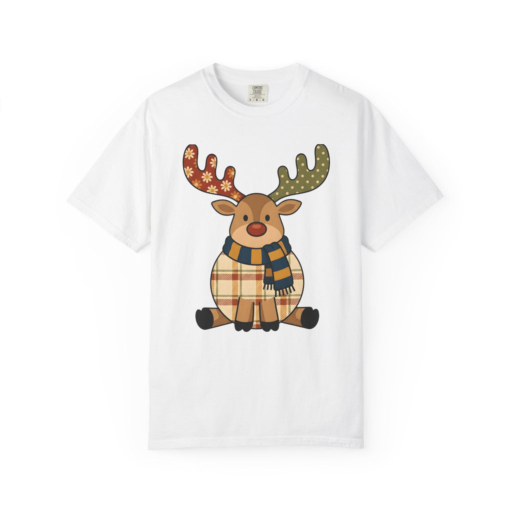 Deer Drawing Holiday Noel Gift Cartoon Fawn Christmas Fan Caricature Christmas Classic Winter T-Shirt