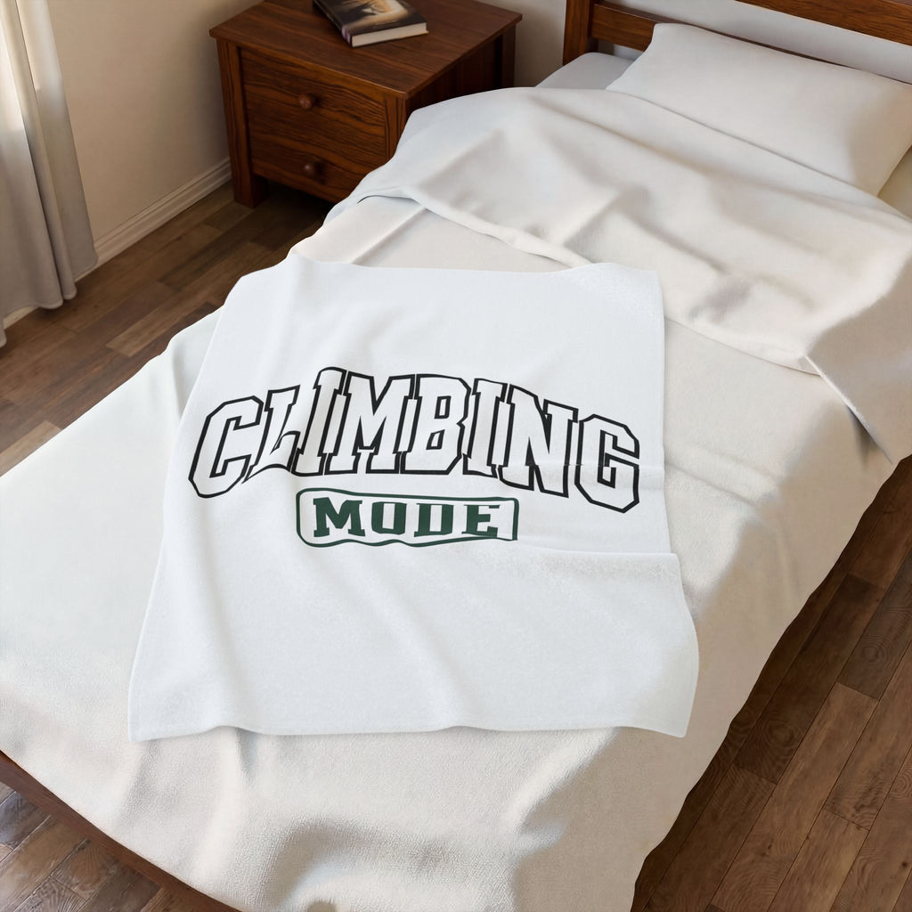 Climbing Lettering Climbing Exercise Gift Strong Typography Bouldering Enthusiast Blanket