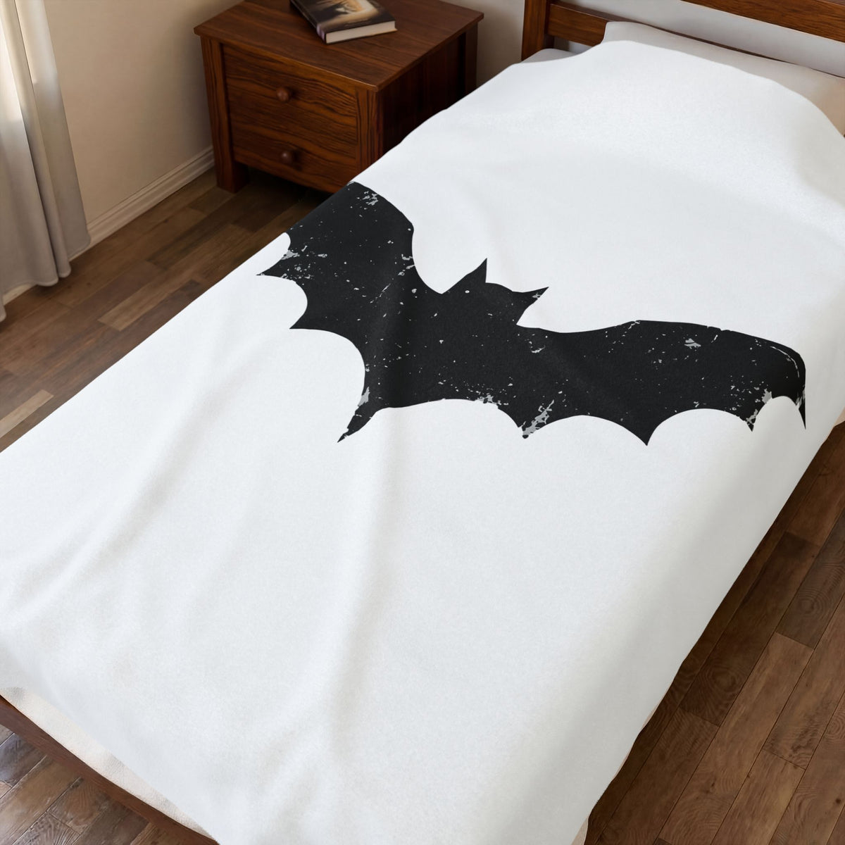 Bat Halloween Horror Gift Vintage Flying Creature Spooky Fan Dark Macabre Simple Blanket