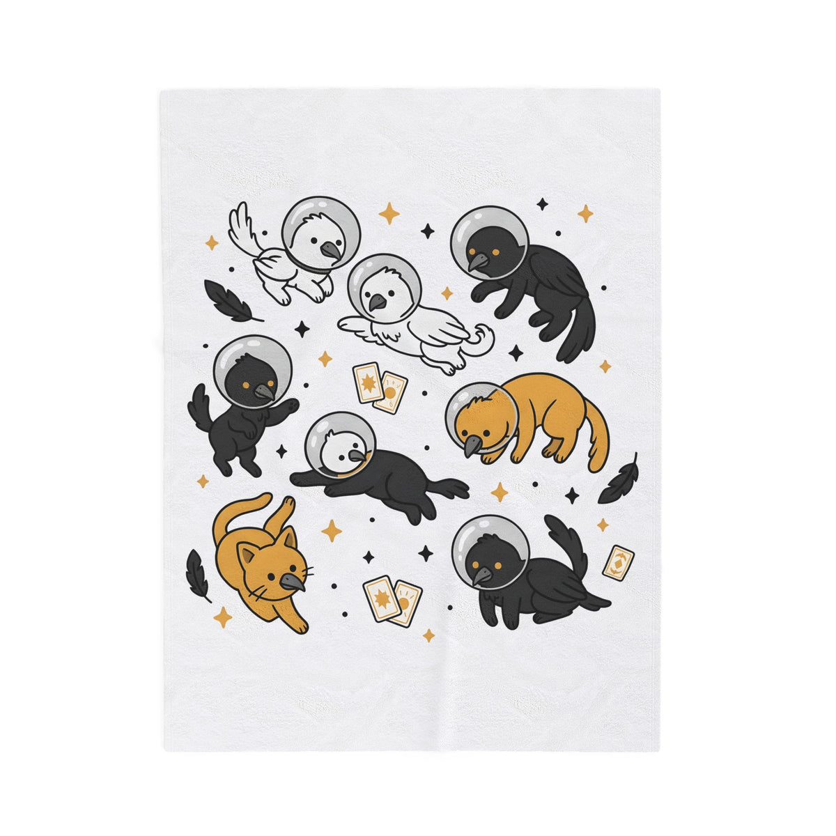 Cosmic Creature Mix Blanket Funny Random Designs Beasts Gift Women Adorable Blanket Monster Blanket Humor Fan Cartoon Blanket Creature Graphic