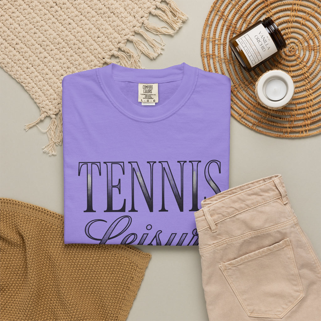 Tennis Club Tennis Fitness Gift Vintage Tennis Team Tennis Fan Athletic Workout Classic Script T-Shirt