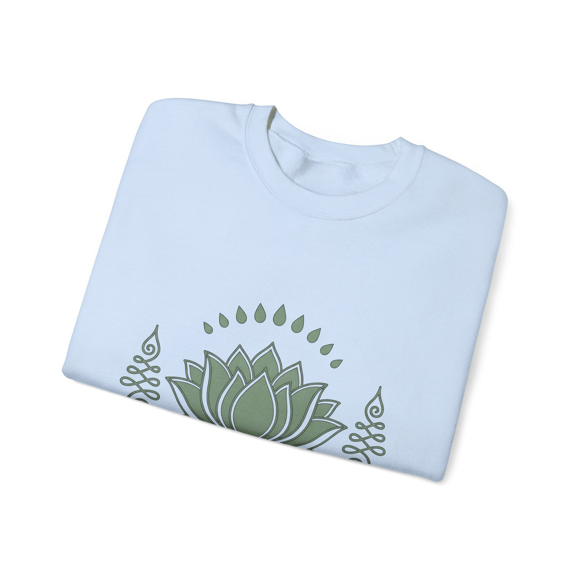 Lotus Blossom Sweatshirt Boho Chic Meditation Gift Women Sketch Sweatshirt Waterlily Sweatshirt Hippie Enthusiast Drawing Design Simple Sacred Geometry