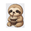 Sloth Java Blanket Coffee Creature Gift Women Playful Blanket Java Blanket Coffee Fan Cute Blanket Animal Graphic Sketch Cup Blanket