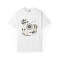 Dachshund Dog T-Shirt Dog Floral Gift Women Hand Drawn T-Shirt Wiener Dog T-Shirt Dog Fan Illustrated Design Vintage Daisy Flower T-Shirt