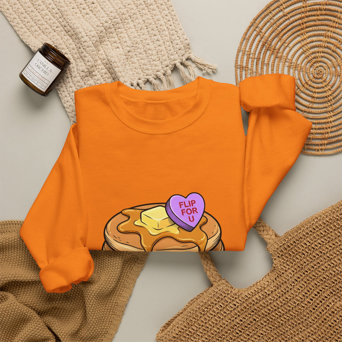 Pancakes Pile Sweatshirt Desserts Brunch Gift Women Comic Sweatshirt Pancake Stack Sweatshirt Sweets Fan Cartoon Sweatshirt Breakfast Graphic Design Graphic