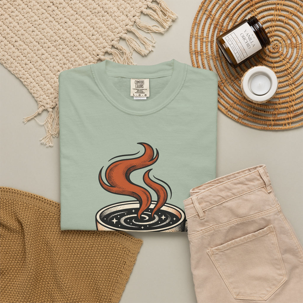 Coffee T-Shirt T-Shirt Boho Chic Espresso Gift Women Retro T-Shirt T-Shirt T-Shirt Bohemian Fan Vintage T-Shirt Coffee Graphic Sketch Sparkles T-Shirt