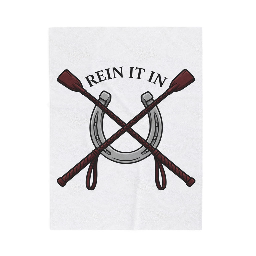 Riding Crop Horseshoe Blanket Equestrian Horse Gift Women Cartoon Blanket Horseshoe Blanket Equestrian Enthusiast Comic Blanket Equine Graphic
