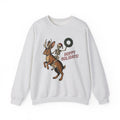 Jackalope Skull Sweatshirt Christmas Jokes Gift Women Antique Sweatshirt Rabbit Skull Sweatshirt Xmas Fan Vintage Sweatshirt Pun Graphic Doodle Circle Sweatshirt
