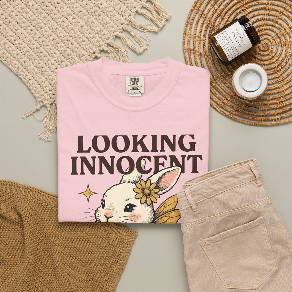 Bunny Sprite Cute Wildlife Gift Adorable Rabbit Kawaii Fan Cartoon Animal Hand Drawn T-Shirt