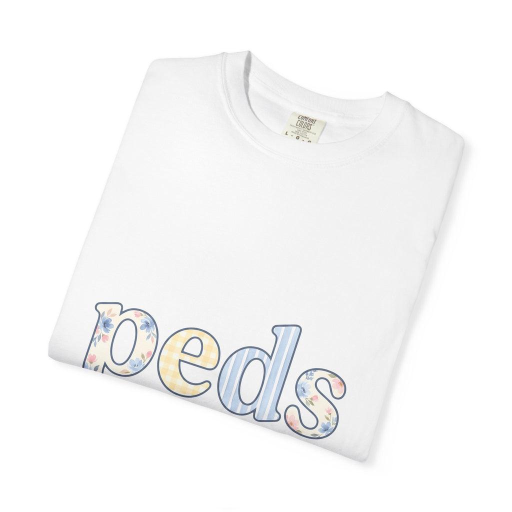 Floral Monogram T-Shirt Nurses Hospital Gift Women Pale Colors T-Shirt Initial T-Shirt Nurse Enthusiast Pastel T-Shirt Medical Graphic Old School