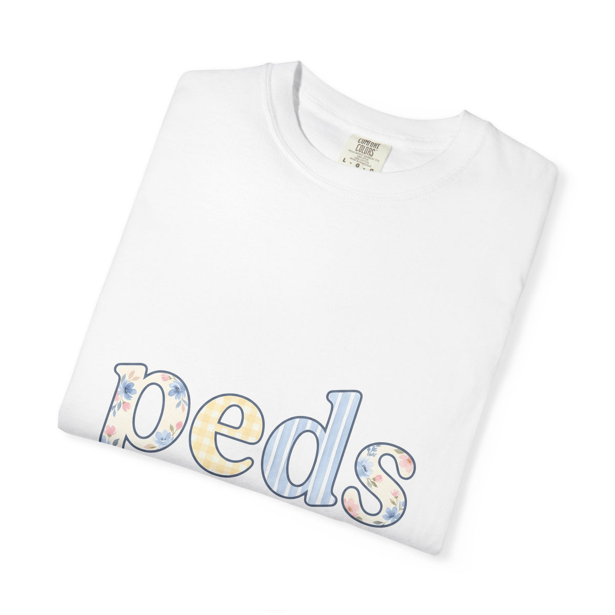 Floral Monogram T-Shirt Nurses Hospital Gift Women Pale Colors T-Shirt Initial T-Shirt Nurse Enthusiast Pastel T-Shirt Medical Graphic Old School