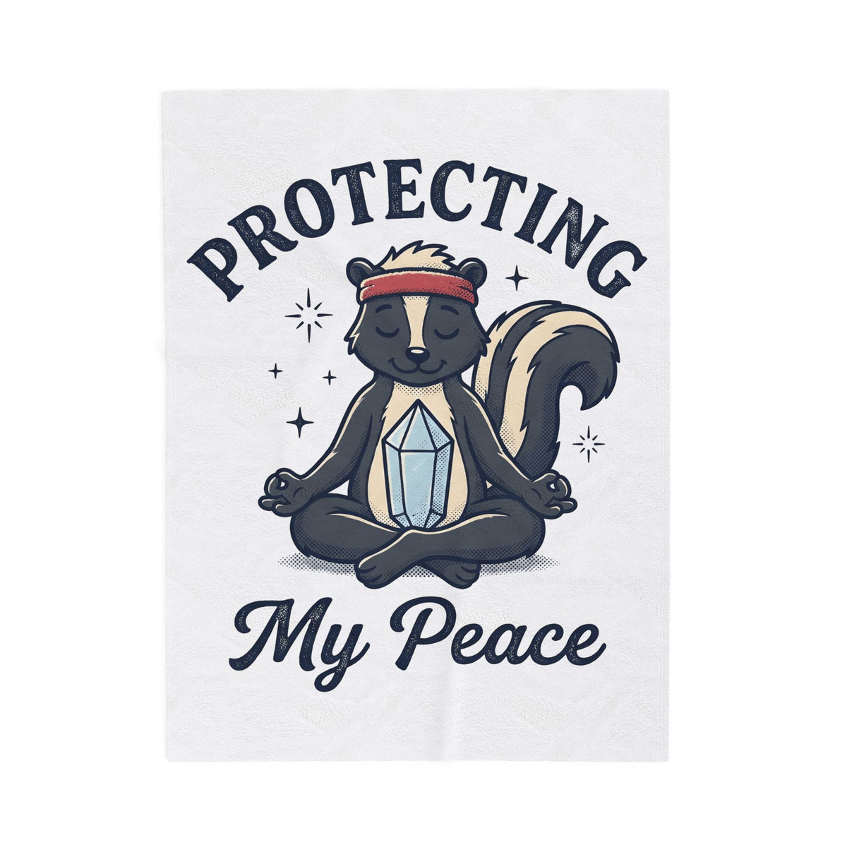 Skunk Yoga Blanket Funny Pet Gift Women Comic Blanket Stinky Yoga Blanket Humor Fan Cartoon Blanket Animal Graphic Vintage Gemstone Blanket