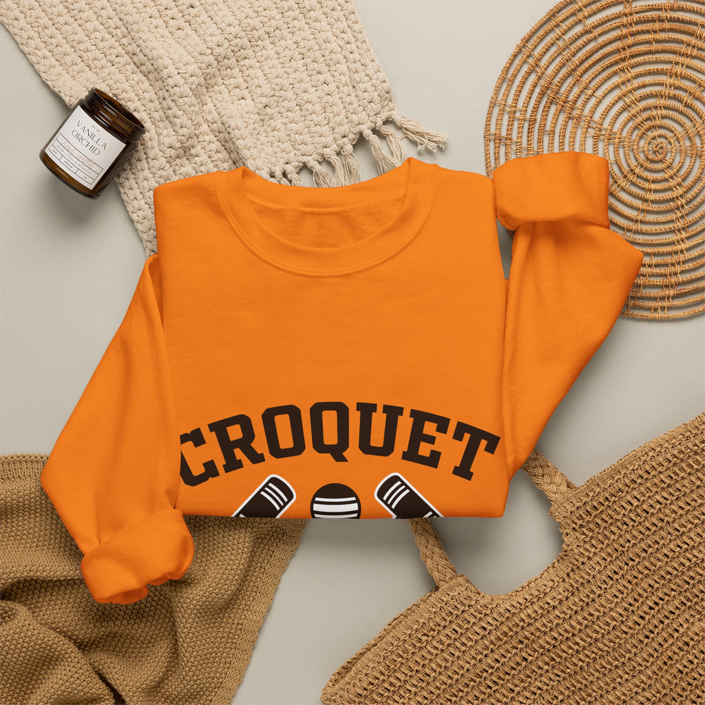 Croquet Mallets Croquet Game Gift Bold Mallet Croquet Fan Bold Sport Vintage Ball Sweatshirt
