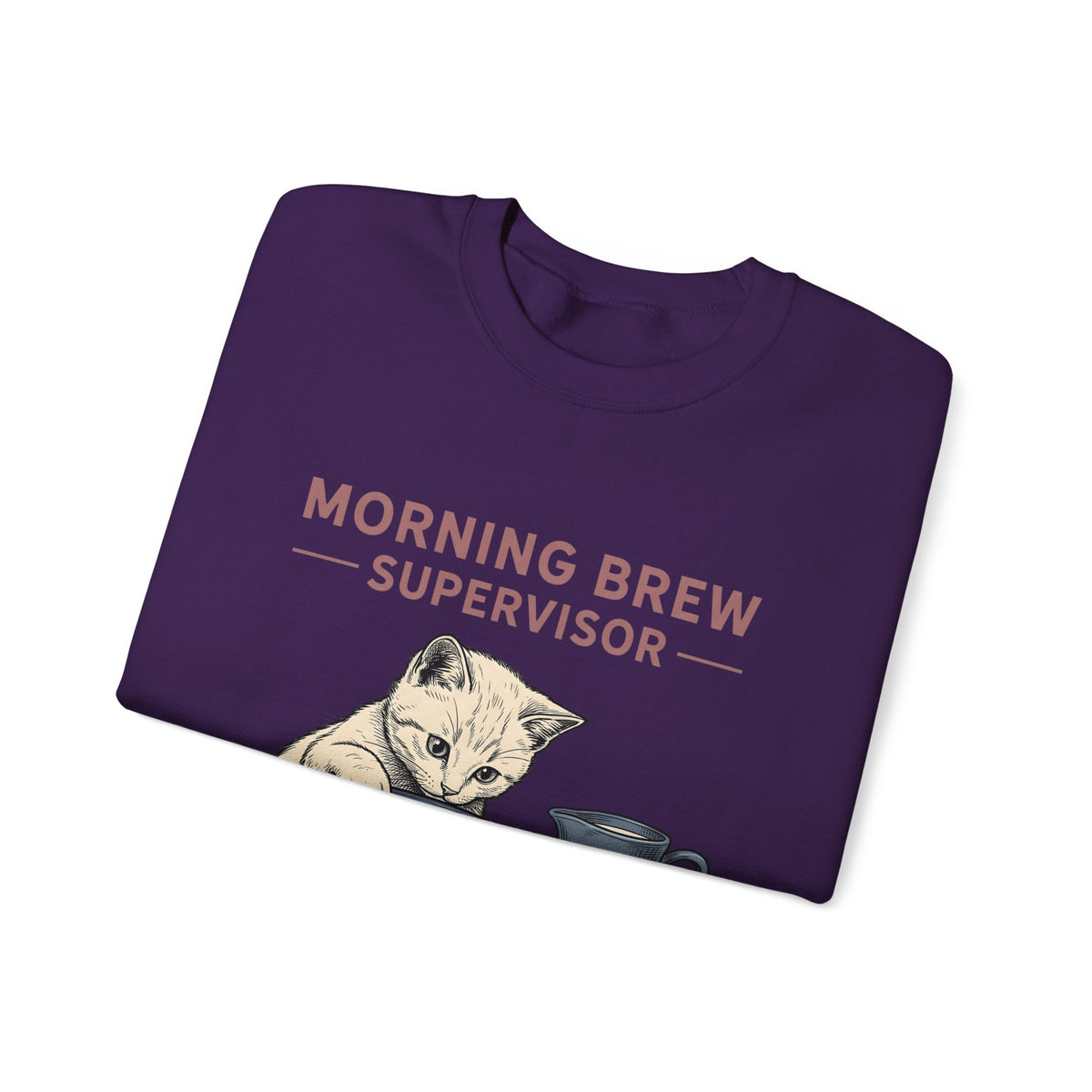 Cat Coffee Cup Cat Coffee Gift Hand Drawn Coffee Mug Cat Fan Illustrated Caffeinated Sweatshirt