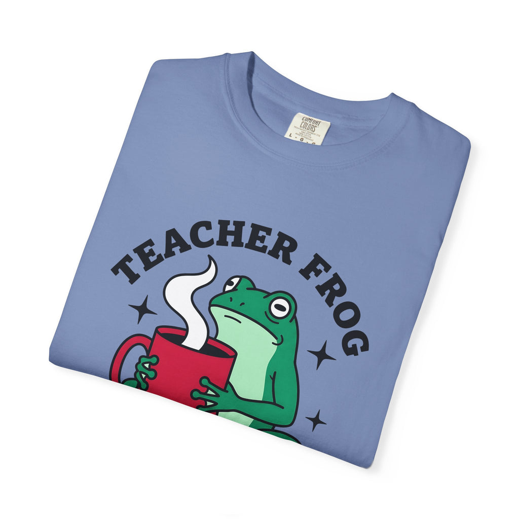 Frog Coffee Cup T-Shirt Teachers Latte Gift Women Kawaii T-Shirt Coffee T-Shirt T-Shirt Educator Enthusiast Coffee T-Shirt Cappuccino Graphic Classic