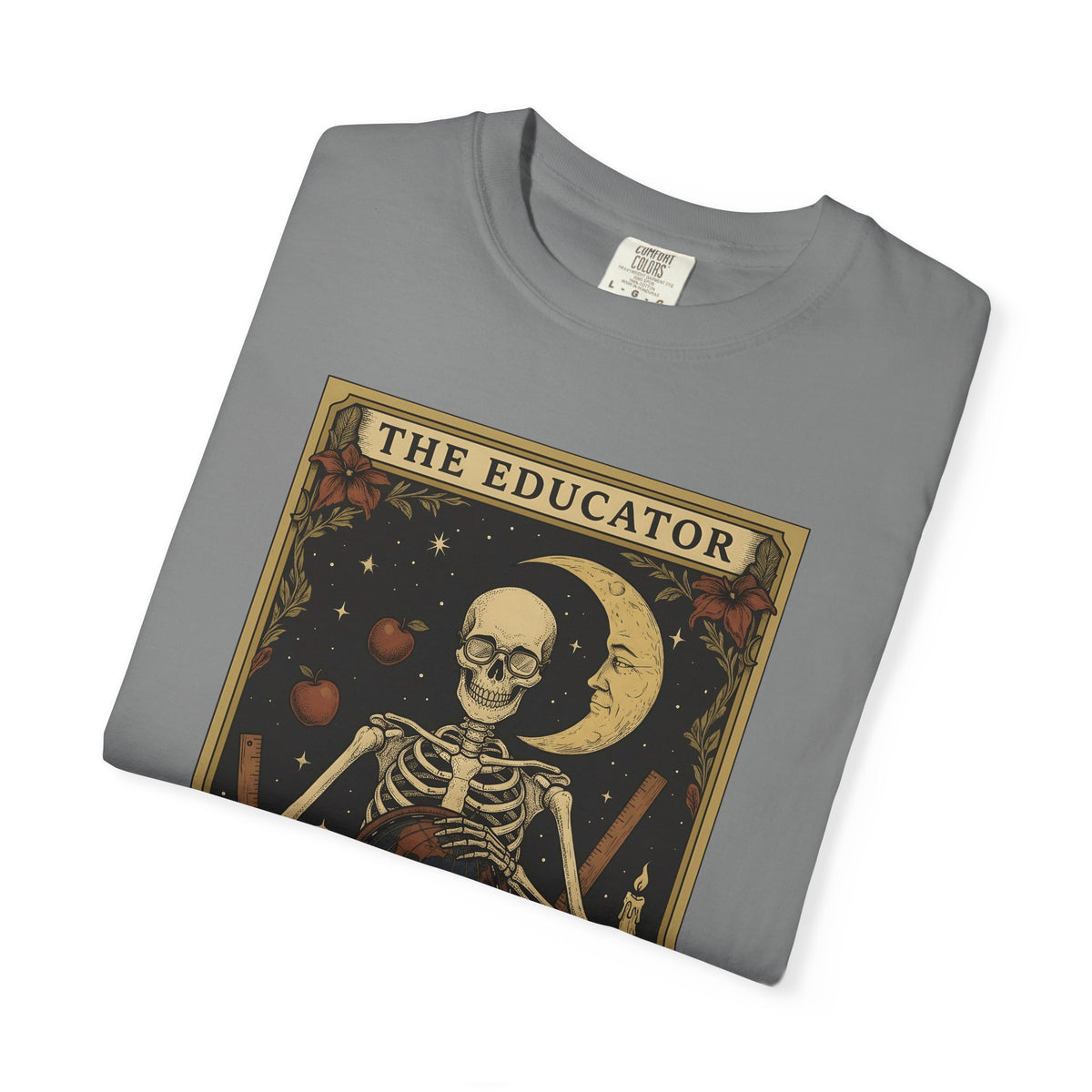 Skull Instructor T-Shirt Teacher Dark Gift Women Retro T-Shirt Skeleton T-Shirt Educator Enthusiast Vintage T-Shirt Gothic