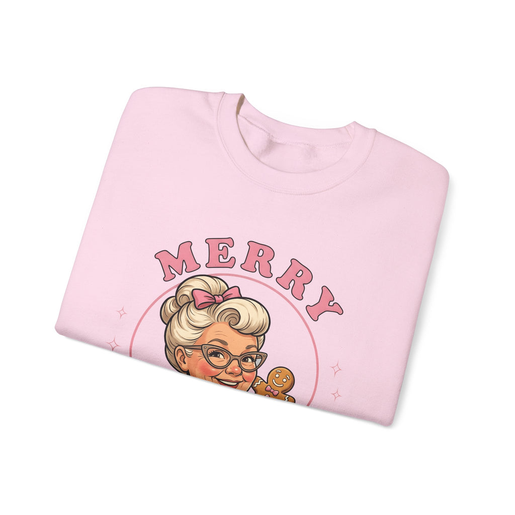 Grandma Cookie Christmas Pastry Gift Comic Cookie Christmas Fan Cartoon Bakery Vintage Sweatshirt