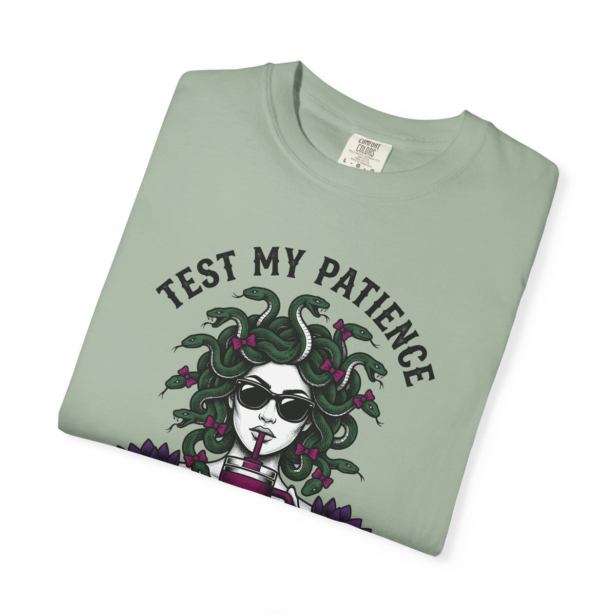 Medusa Glasses T-Shirt Moms Funny Gift Women Pop Art T-Shirt Gorgon T-Shirt Motherhood Fan Retro T-Shirt Humor Graphic Classic Lotus Bloom T-Shirt