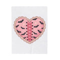 Heart Bat Blanket Halloween Gothic Gift Women Kawaii Blanket Heartbeat Blanket Horror Fan Dark Blanket Gothic Graphic Pastel Lace Blanket