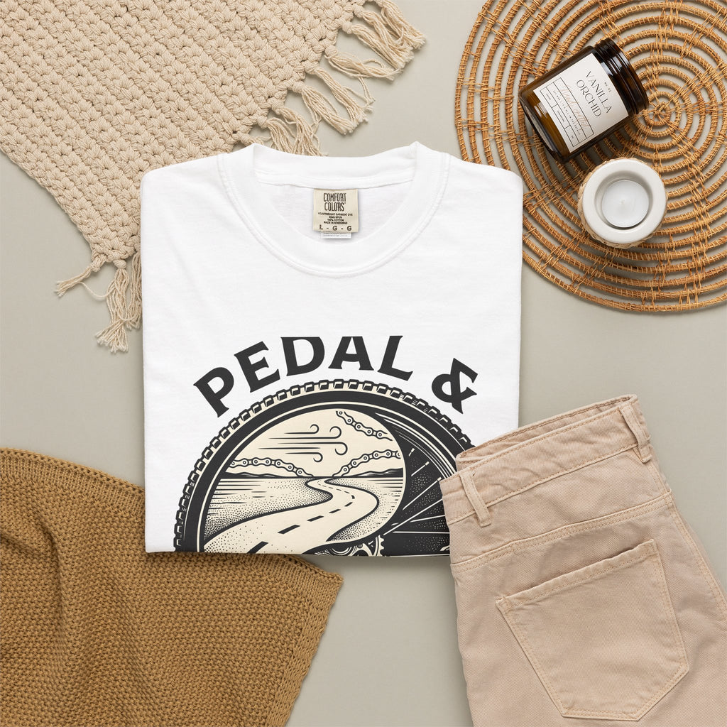 Biking Wheel T-Shirt Cycling Journey Gift Women Heritage T-Shirt Spokes T-Shirt Cyclist Enthusiast Vintage T-Shirt Travel Graphic Nostalgic