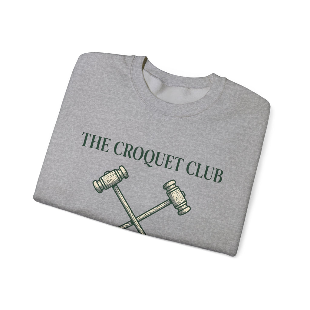 Croquet Mallets Sweatshirt Croquet Club Gift Women Vintage Sweatshirt Mallet Sweatshirt Croquet Fan Vintage Sweatshirt Team Graphic Hand Drawn Club Emblem