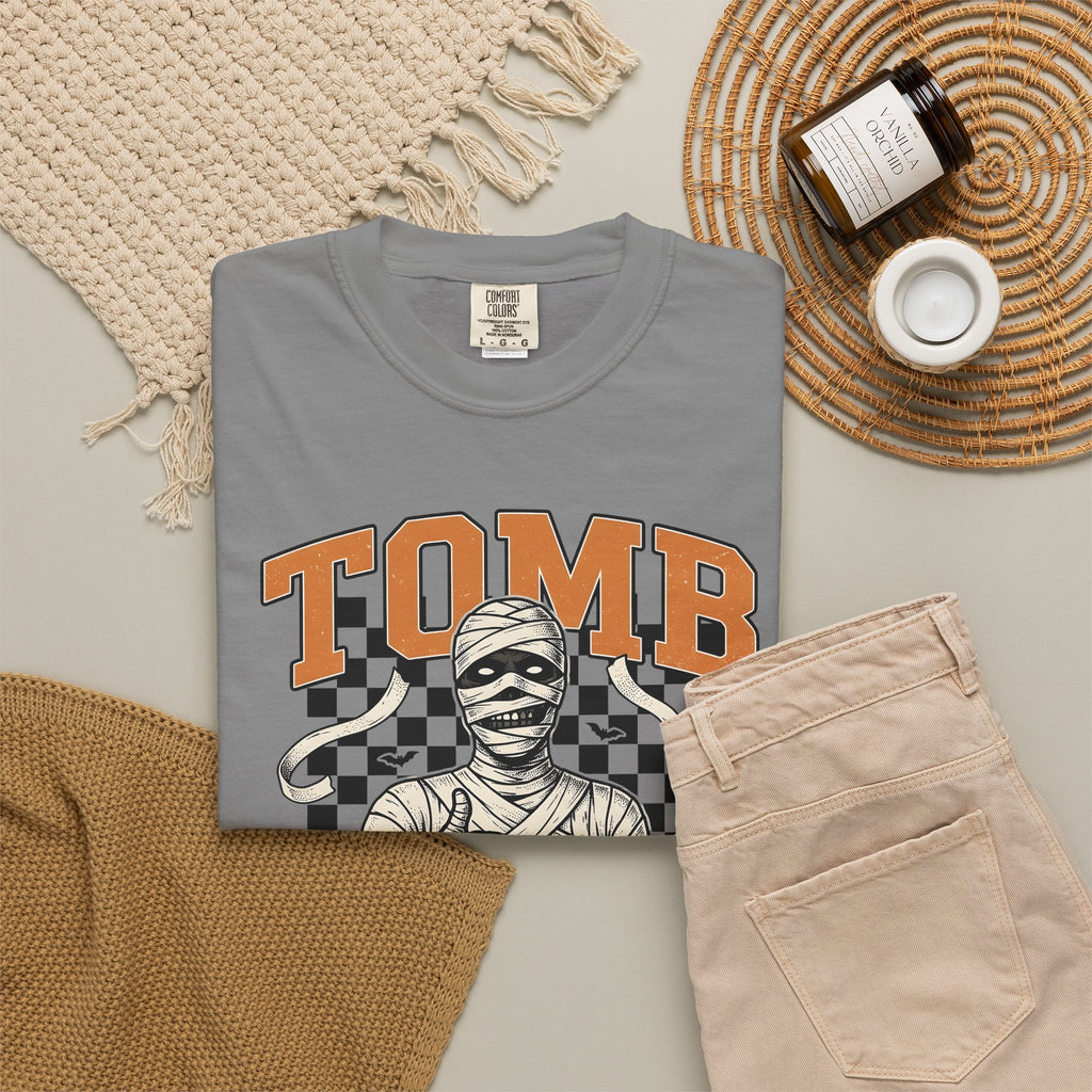 Wrapped Mummy T-Shirt Halloween Fright Gift Women Old School T-Shirt Mummy T-Shirt Horror Fan Scary T-Shirt Scare Graphic