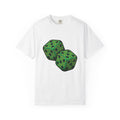 Green Dice T-Shirt St Patrick's Day Fortune Gift Women Vintage T-Shirt Dice T-Shirt Luck Enthusiast Retro T-Shirt Prosperity Graphic Retro Heart