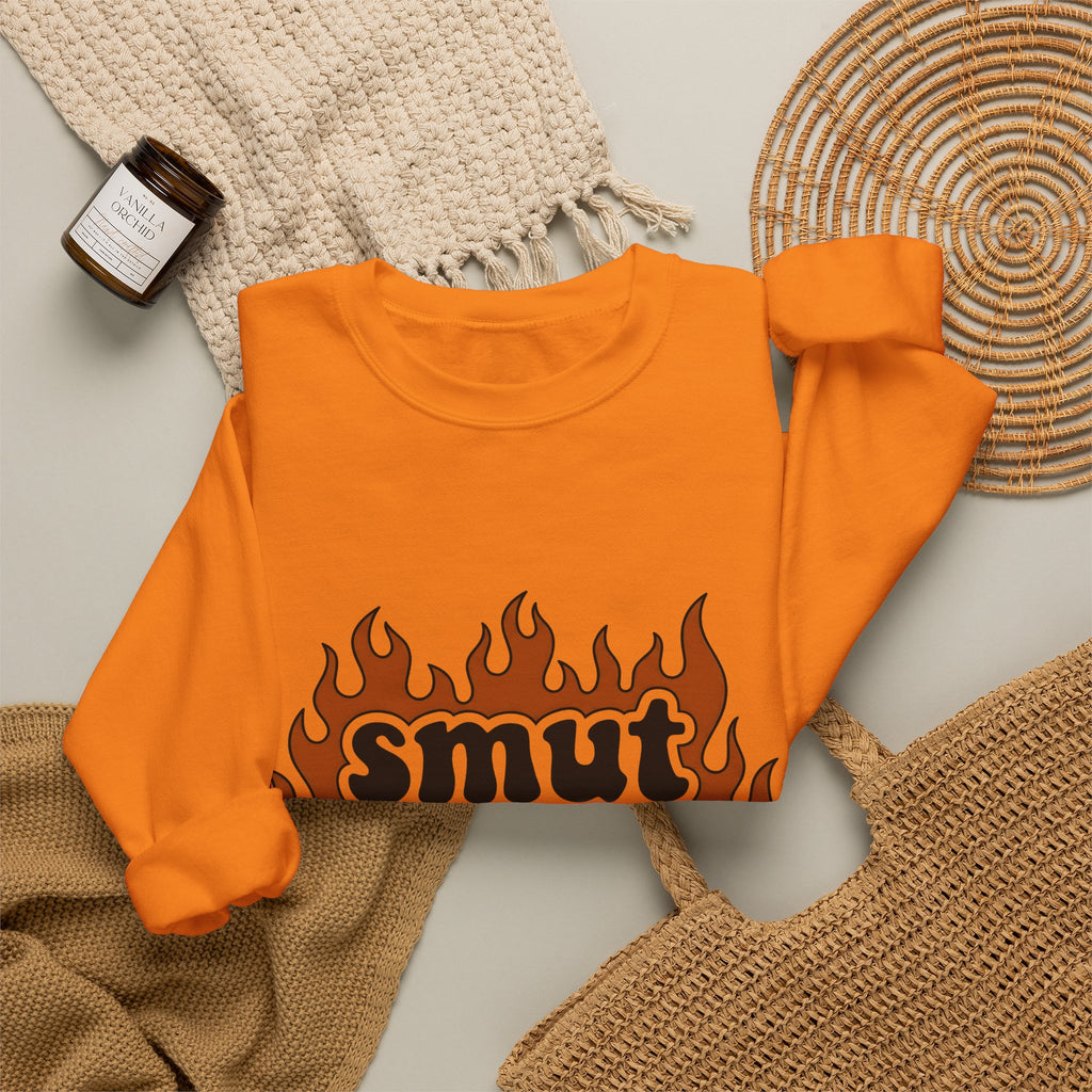 Fiery Letters Sweatshirt Boho Chic Novels Gift Women Sketch Sweatshirt Alphabet Sweatshirt Hippie Fan Hand Drawn Sweatshirt Literary Graphic Cartoon Fireball
