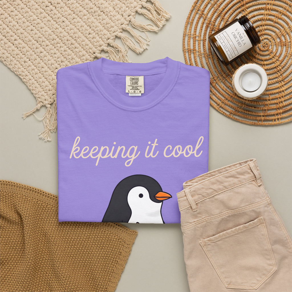 Penguin Nurse T-Shirt Nurse Wildlife Gift Women Comic T-Shirt Penguin T-Shirt Nursing Enthusiast Cartoon T-Shirt Wildlife Graphic Simple