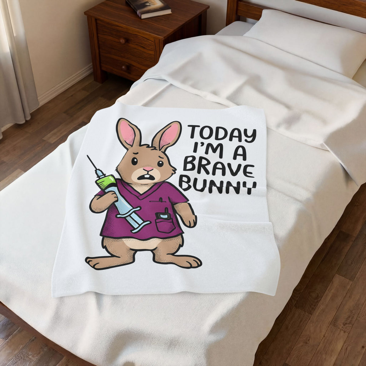 Hare Nurse Blanket Nurses Critter Gift Women Graphic Blanket Rabbit Blanket Nurse Enthusiast Bunny Blanket Creature Graphic Line Art Vaccine Blanket