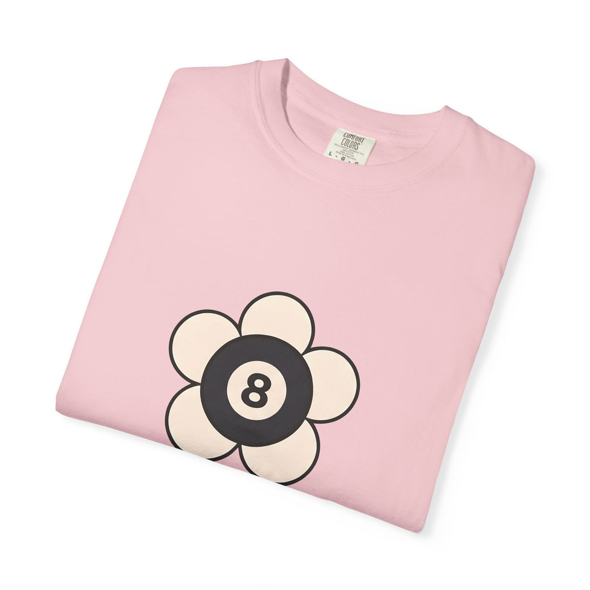Eight Ball Flower Billiards Plants Gift Modern Magic Flower Pool Fan Artistic Floral Antique T-Shirt