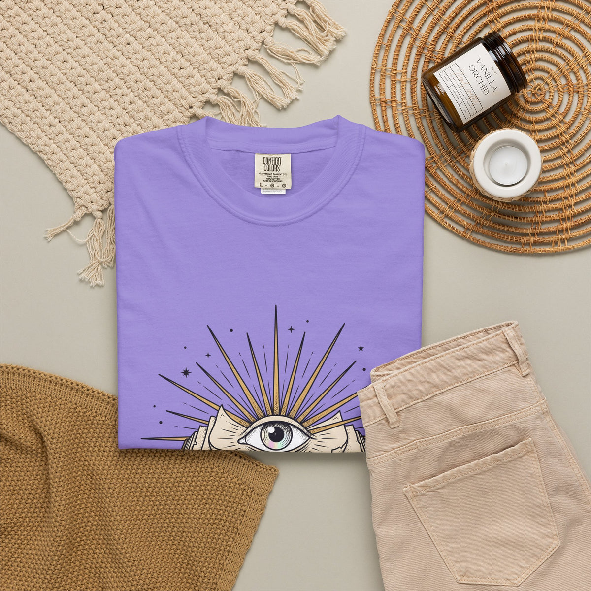 Magic Eye Journal T-Shirt Boho Chic Metaphysical Gift Women Ink T-Shirt Stereogram T-Shirt Hippie Enthusiast Tattoo T-Shirt Spiritual Graphic Retro