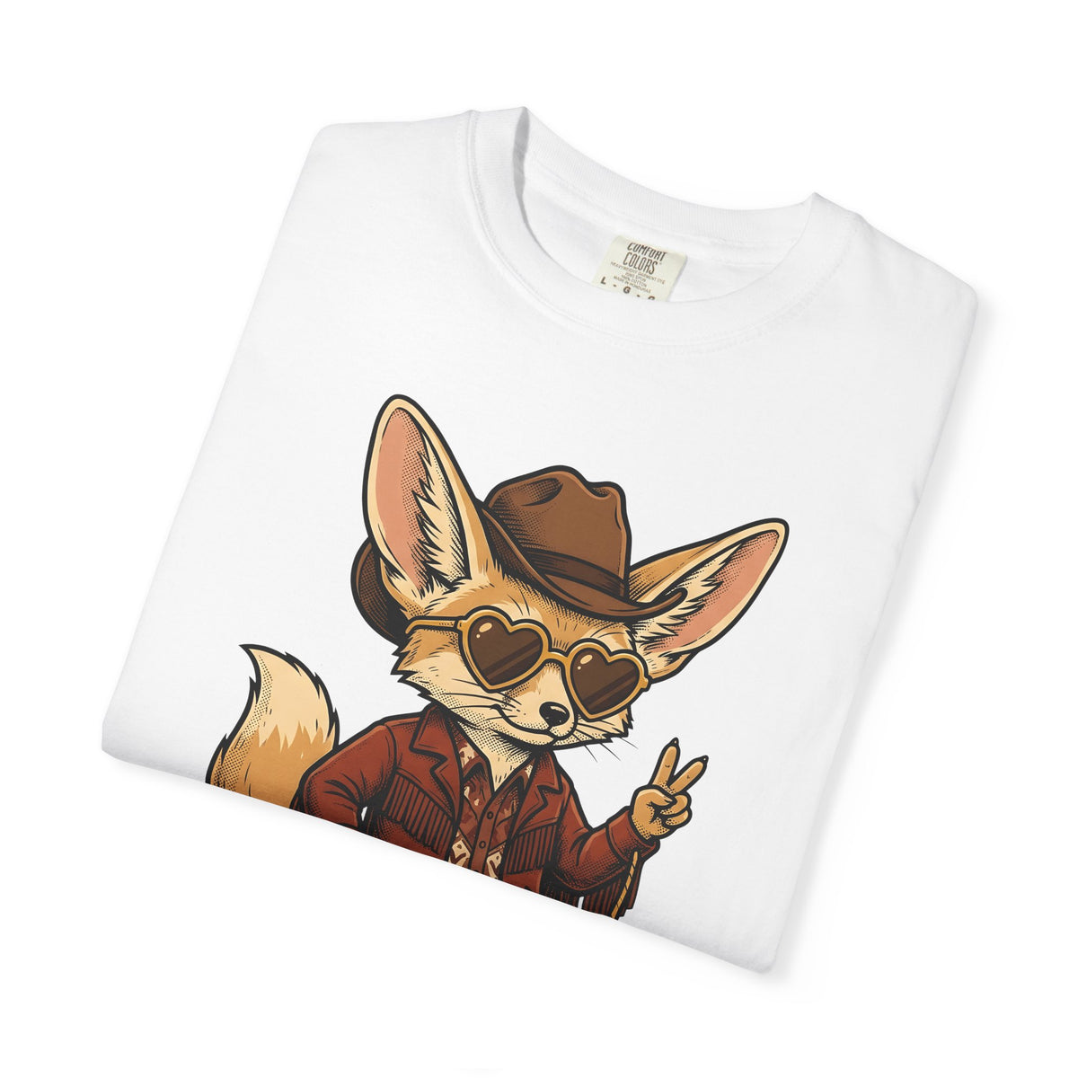 Fennec Fox Cowboy T-Shirt Cowgirl Western Gift Women Vintage T-Shirt Desert Fox T-Shirt Rodeo Fan Retro T-Shirt Western Graphic Hand Drawn